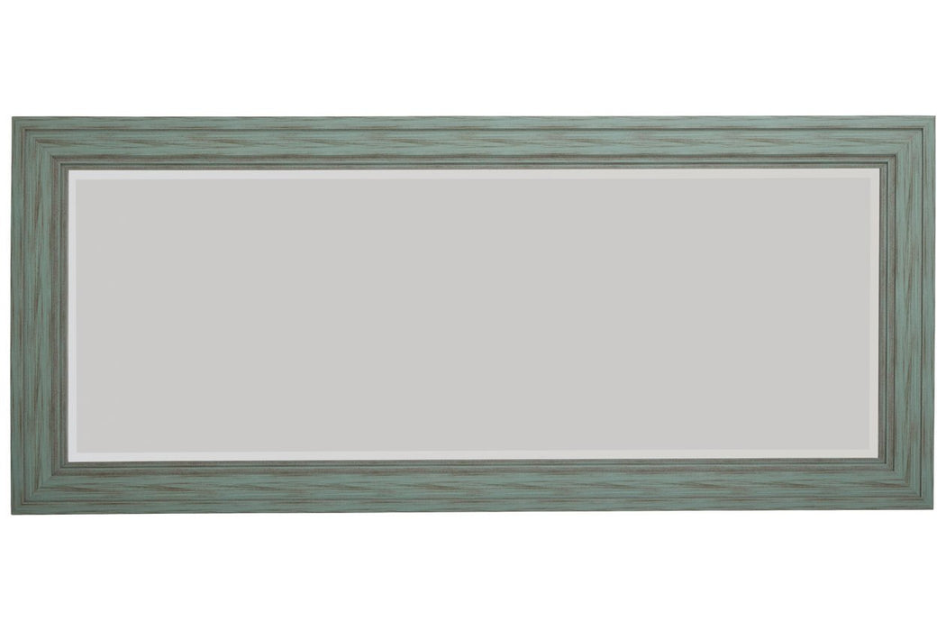 Jacee Antique Teal Floor Mirror - A8010221 - Gate Furniture