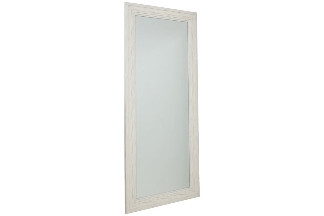 Jacee Antique White Floor Mirror - A8010217 - Gate Furniture