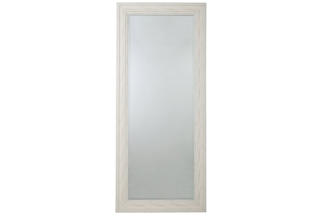 Jacee Antique White Floor Mirror - A8010217 - Gate Furniture