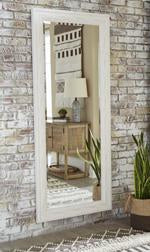 Jacee Antique White Floor Mirror - A8010217 - Gate Furniture