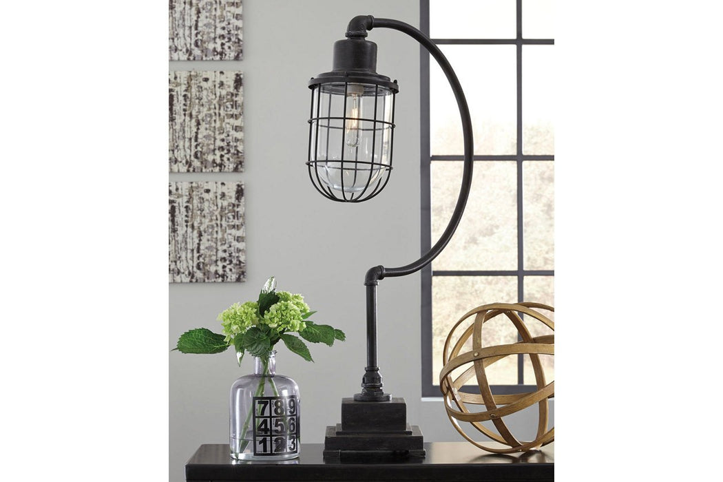 Jae Antique Black Desk Lamp - L734232 - Gate Furniture