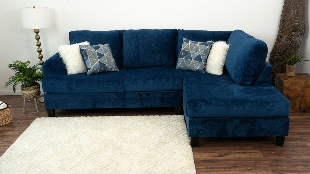 Jamba Navy Sectional - Gate Furniture