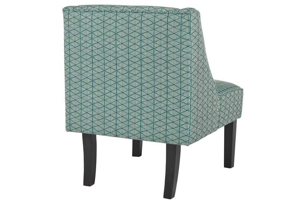 Janesley Teal/Cream Accent Chair - A3000137 - Gate Furniture