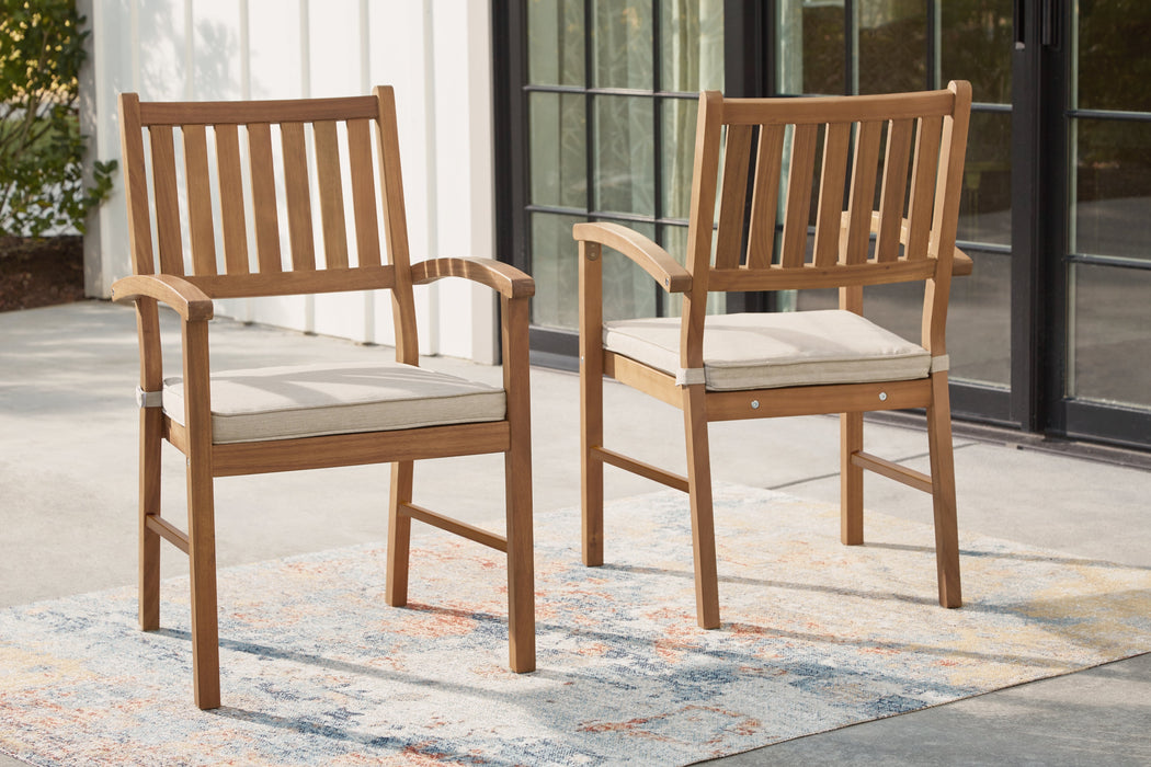 Janiyah Outdoor Dining Arm Chair (Set of 2) - P407-601A - In Stock Furniture