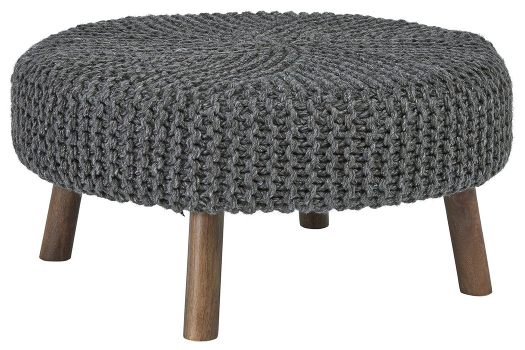 Jassmyn Charcoal Oversized Accent Ottoman - A3000216 - Gate Furniture