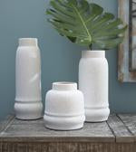 Jayden White Vase (Set of 3) - A2000428 - Gate Furniture