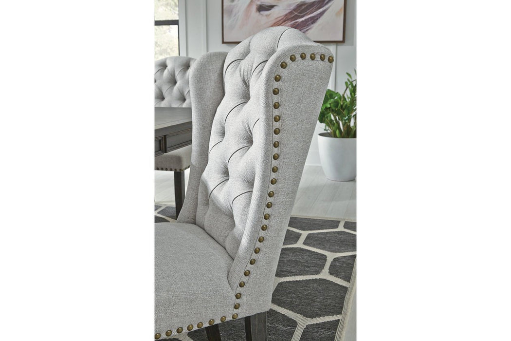 Jeanette Linen Dining Chair (Set of 2) - D702-01 - Gate Furniture