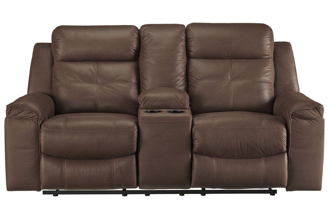 Jesolo Coffee Reclining Loveseat with Console - 8670494 - Gate Furniture