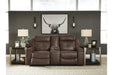 Jesolo Coffee Reclining Loveseat with Console - 8670494 - Gate Furniture