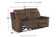 Jesolo Coffee Reclining Loveseat with Console - 8670494 - Gate Furniture