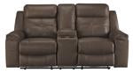 Jesolo Coffee Reclining Loveseat with Console - 8670494 - Gate Furniture