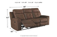 Jesolo Coffee Reclining Sofa - 8670488 - Gate Furniture