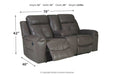 Jesolo Dark Gray Reclining Loveseat with Console - 8670594 - Gate Furniture