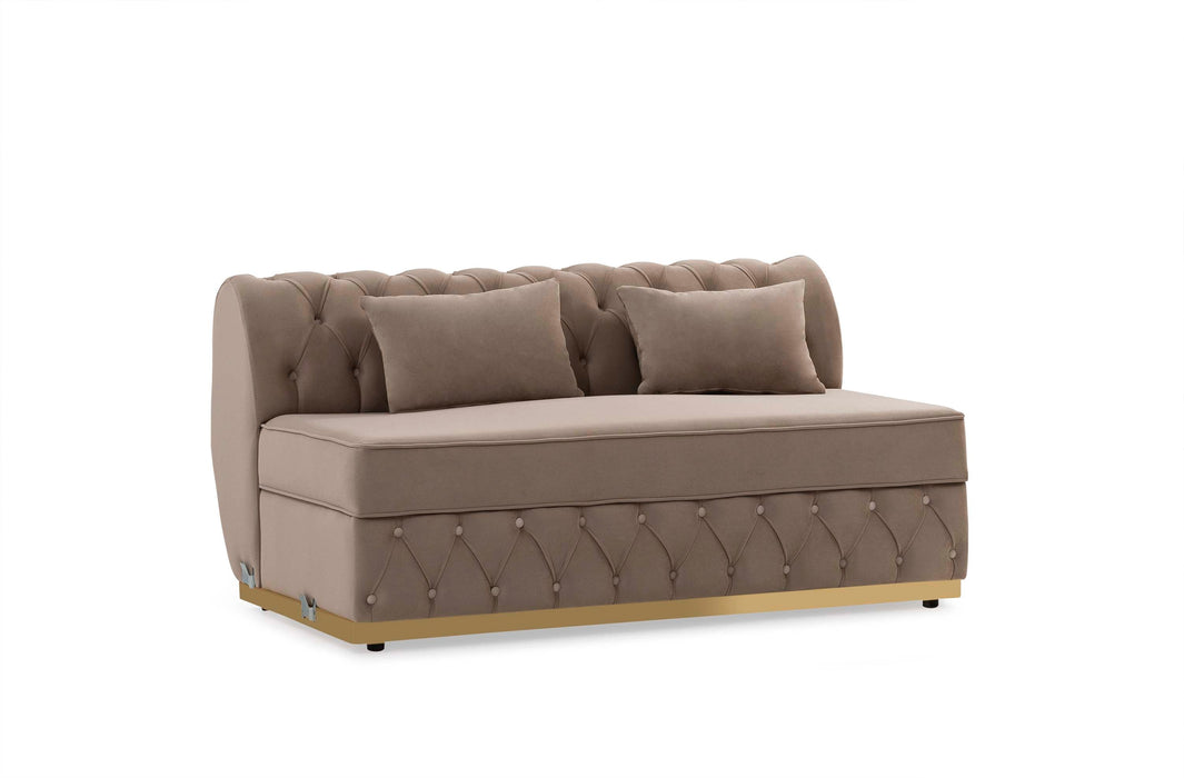 Jester Cream Velvet Double Chaise Sectional