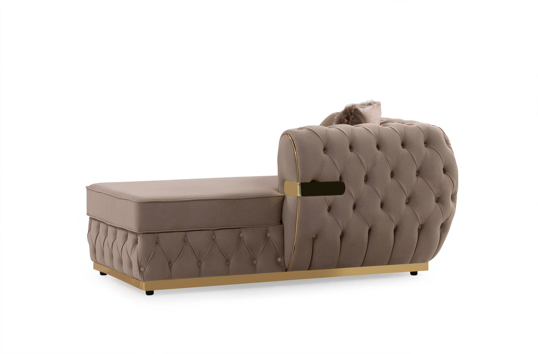 Jester Cream Velvet Double Chaise Sectional