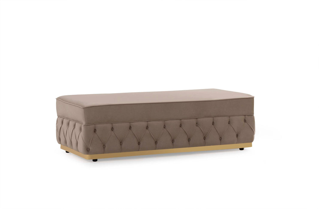 Jester Cream Velvet Double Chaise Sectional