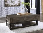 Johurst Grayish Brown Coffee Table with Lift Top - T444-9 - Gate Furniture