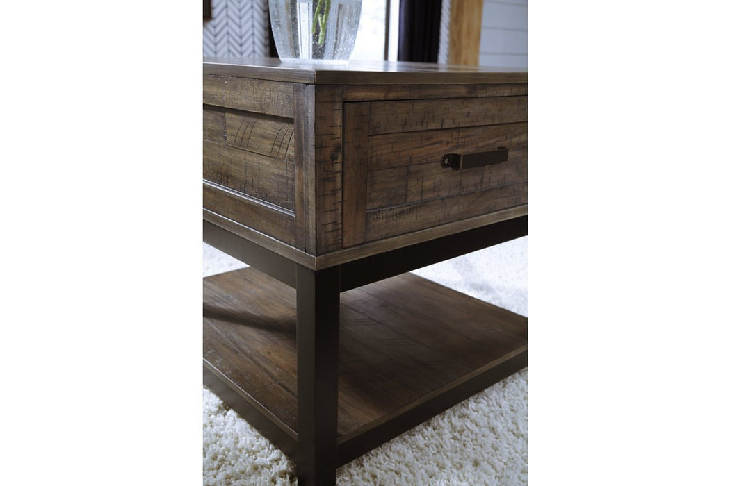 Johurst Grayish Brown End Table - T444-3 - Gate Furniture