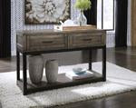 Johurst Grayish Brown Sofa/Console Table - T444-4 - Gate Furniture