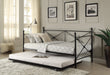 Jones Black Metal Daybed with Trundle - 4964BK-NT - Gate Furniture