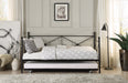 Jones Black Metal Daybed with Trundle - 4964BK-NT - Gate Furniture