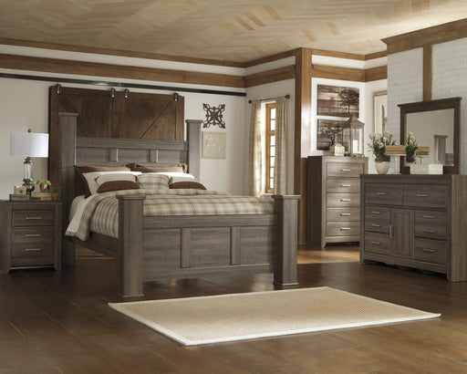 Juararo Dark Brown Poster Bedroom Set - Gate Furniture