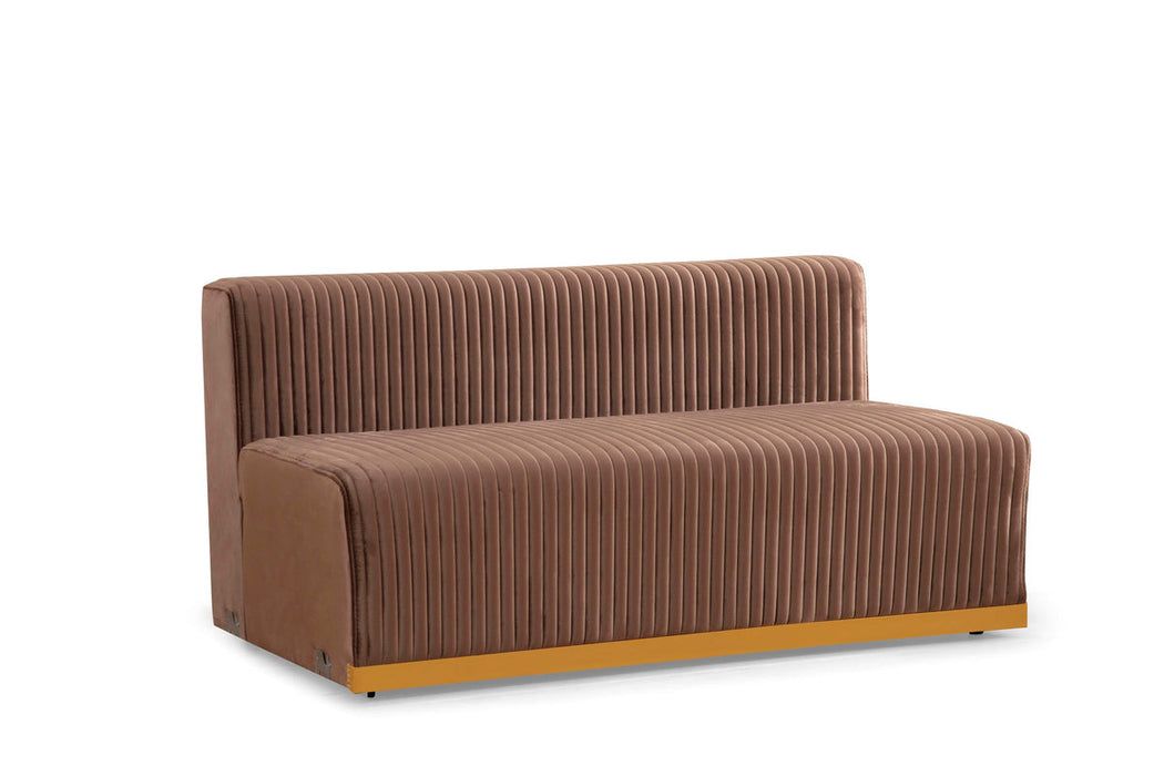 Juliana Mocha Velvet Double Chaise Sectional - Gate Furniture