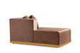 Juliana Mocha Velvet Double Chaise Sectional - Gate Furniture