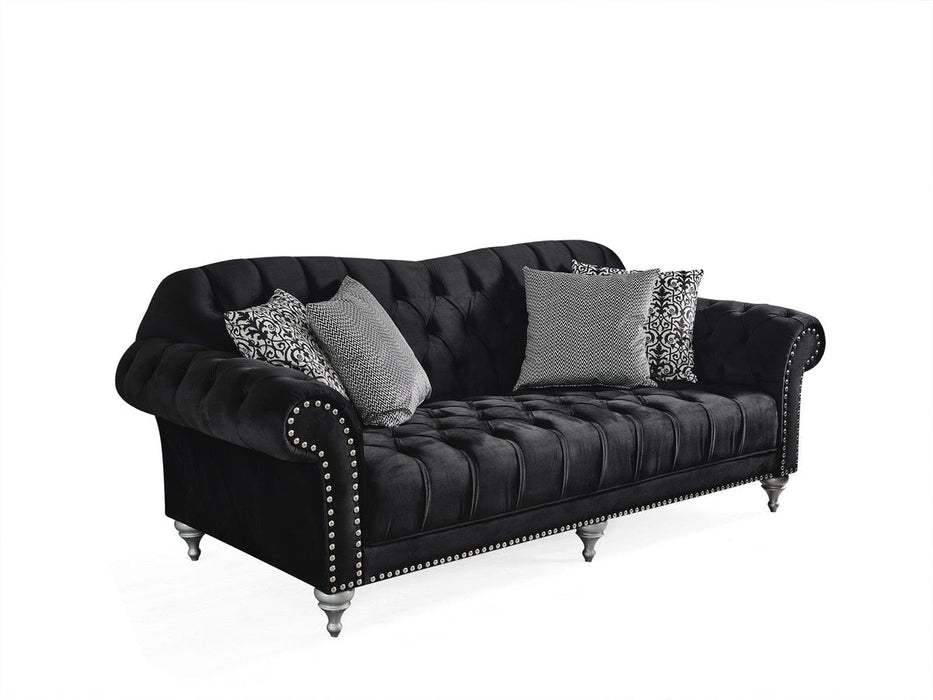 Juliette Black Velvet Sofa & Loveseat - JULIETTEBLACK-SL - Gate Furniture