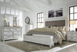 Kanwyn Whitewash King Upholstered Storage Bed - Gate Furniture