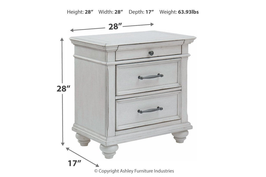 Kanwyn Whitewash Nightstand - B777-93 - Gate Furniture