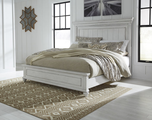 Kanwyn Whitewash Queen Panel Bed - Gate Furniture