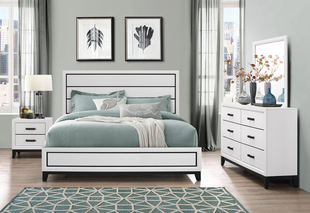 Kate White Queen Bed Group - KATE-WH-QBG (M) - Gate Furniture