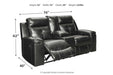 Kempten Black Reclining Loveseat with Console - 8210594 - Gate Furniture