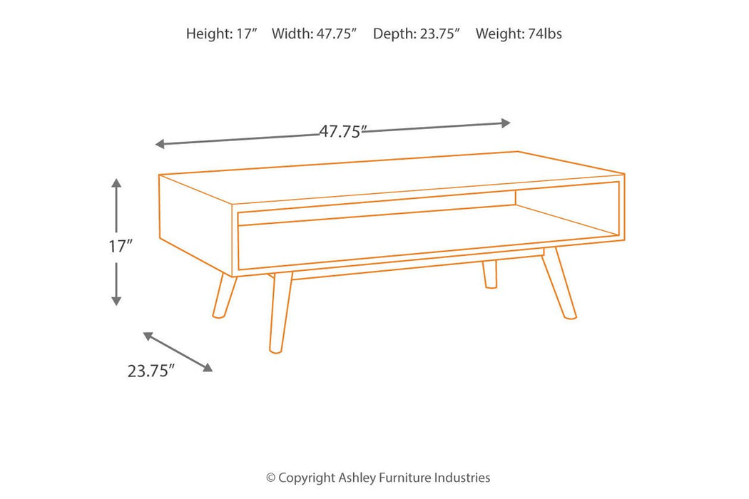 Kisper Dark Brown Coffee Table - T802-1 - Gate Furniture