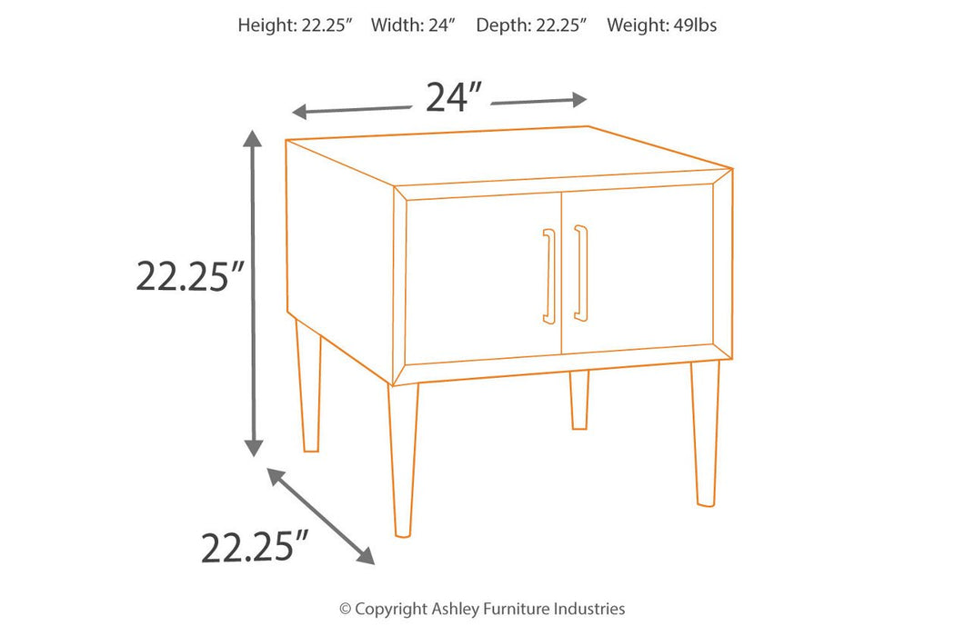 Kisper Dark Brown End Table - T802-2 - Gate Furniture