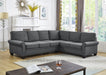 Kniphofia Sectional Grey Linen Sectional - Gate Furniture