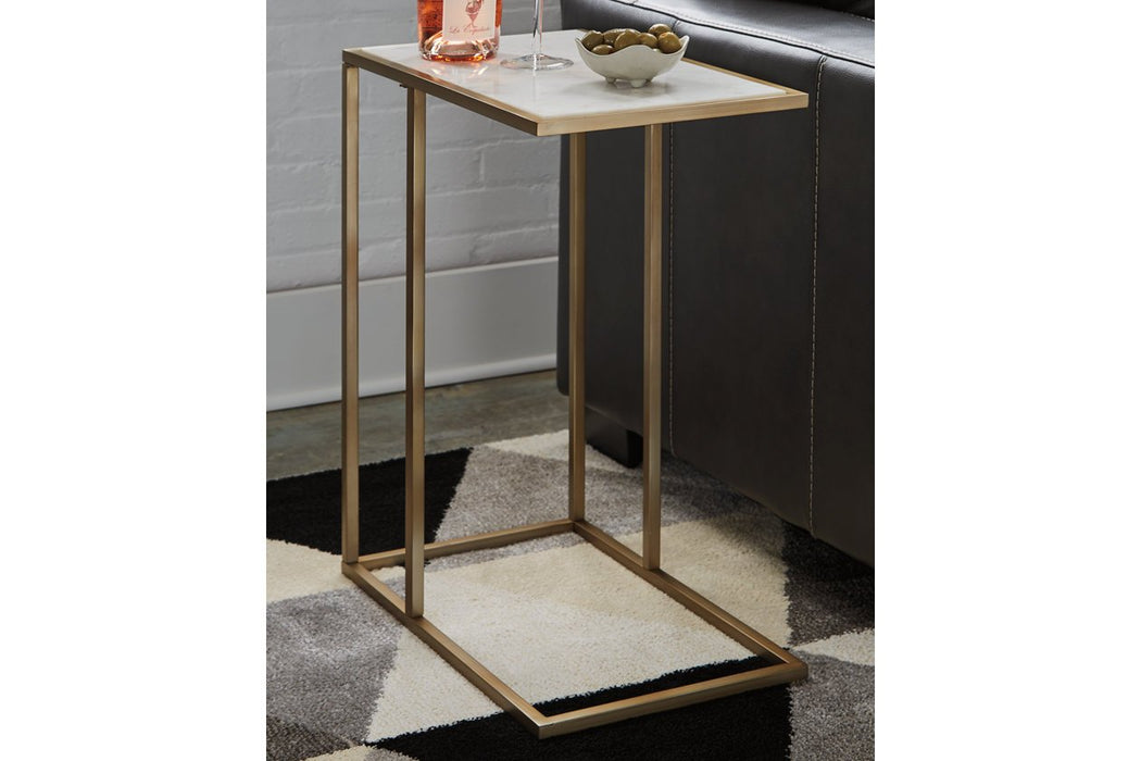 Lanport Champagne/White Accent Table - A4000236 - Gate Furniture