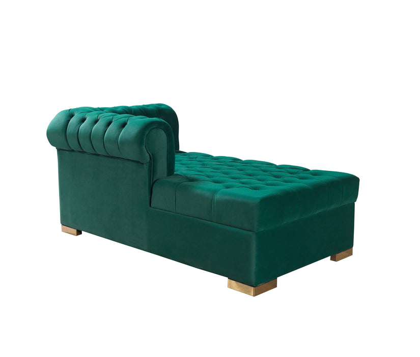 Lauren Green Velvet Double Chaise Sectional