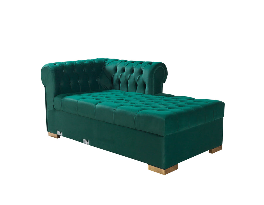 Lauren Green Velvet Double Chaise Sectional