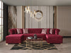 Lauren Maroon Velvet Double Chaise Sectional - LAURENMAROON-SEC - Gate Furniture