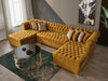 Lauren Mustard Velvet Double Chaise Sectional - LAURENMUSTARD-SEC - Gate Furniture