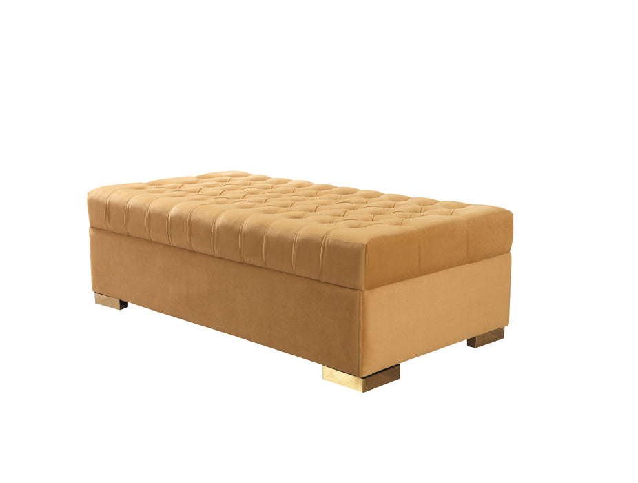 Lauren Mustard Velvet Double Chaise Sectional