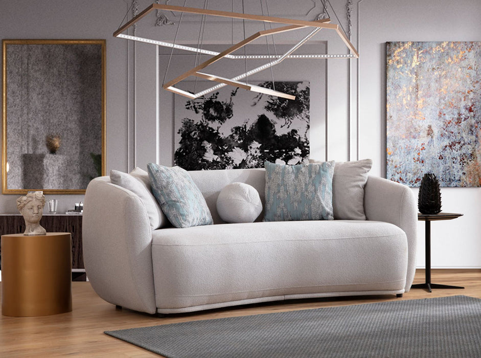 Layla Pewter Boucle Sofa & Loveseat - Gate Furniture