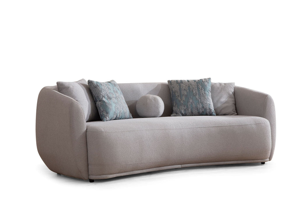 Layla Pewter Boucle Sofa & Loveseat - Gate Furniture