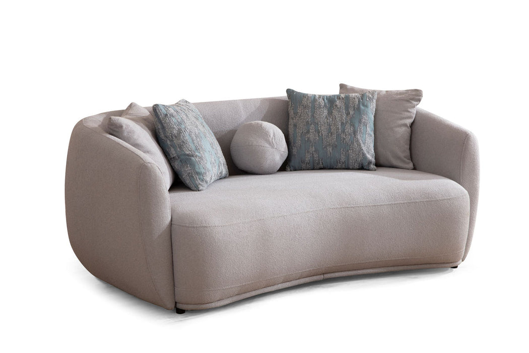 Layla Pewter Boucle Sofa & Loveseat - Gate Furniture