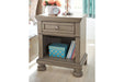 Lettner Light Gray Nightstand - B733-91 - Gate Furniture