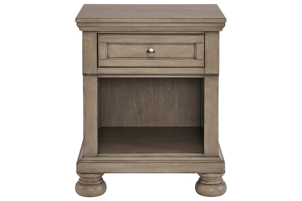 Lettner Light Gray Nightstand - B733-91 - Gate Furniture