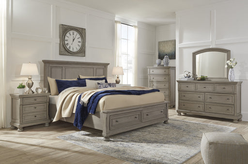 Lettner Light Gray Storage Platform Bedroom Set - Gate Furniture