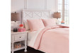 Lexann Pink/White/Gray Full Comforter Set - Q901003F - Gate Furniture